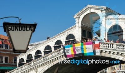 Rialto Bridge Venice Stock Photo