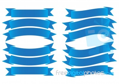 Ribbon Banner Blue Stock Image