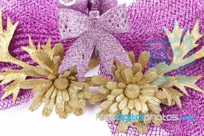 Ribbon Bow Of Flower Stock Photo