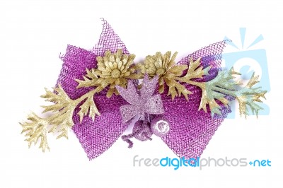 Ribbon Bow Of Flower Stock Photo