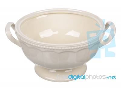 Rice Bowl Isolated On The White Background Stock Photo