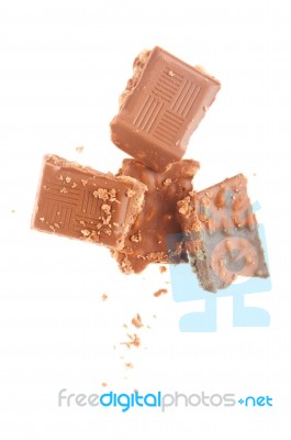 Rice Chocolate Pieces Stock Photo