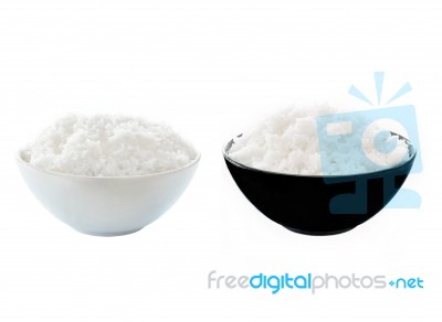 Rice In A Bowl Stock Photo