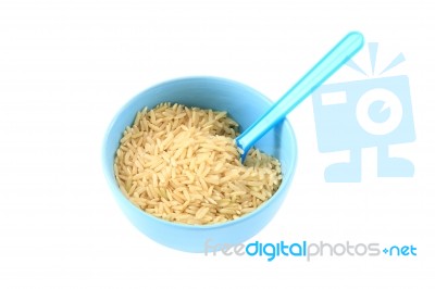 Rice In A Bowl Stock Photo