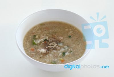 Rice Soup Stock Photo