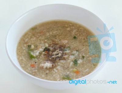 Rice Soup Stock Photo