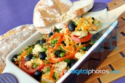 Rice With Vegetables Stock Photo