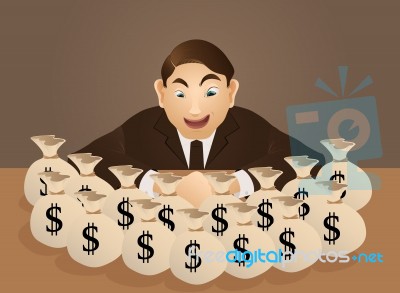 Rich Businessman Stock Image