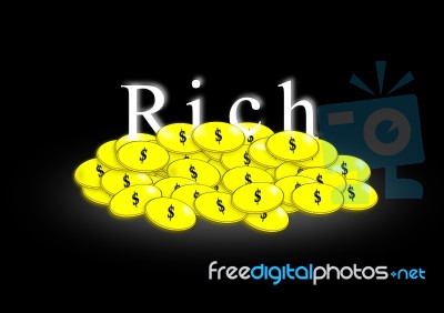 Rich On Money Stock Image