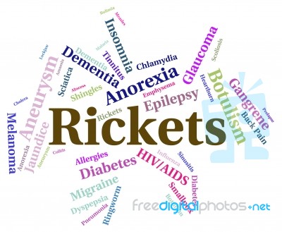 Rickets Illness Shows Defective Mineralization And Attack Stock Image