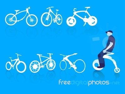 Riding Modern Bike Background Stock Image