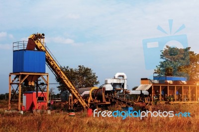 Rig In Rural Areas Stock Photo