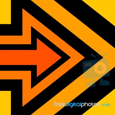 Right Arrow Background Orange Stock Image