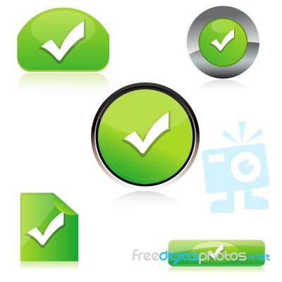 Right Button icon set Stock Image