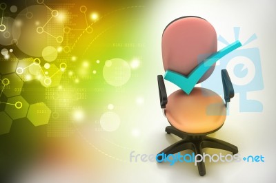 Right Mark Sitting Comfortable Computer Chair Stock Image