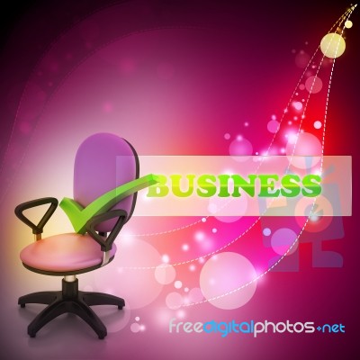 Right Mark Sitting Comfortable Computer Chair Stock Image