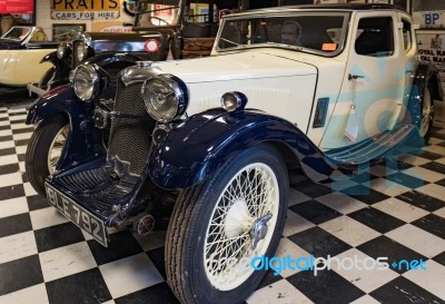 Riley Kestrel 1934 In The Motor Museum At Bourton-on-the-water Stock Photo