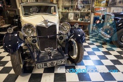 Riley Kestrel 1934 In The Motor Museum At Bourton-on-the-water Stock Photo