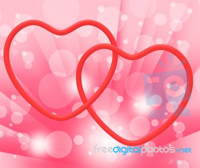 Ring Hearts Show Love Engagement And Wedding Stock Image