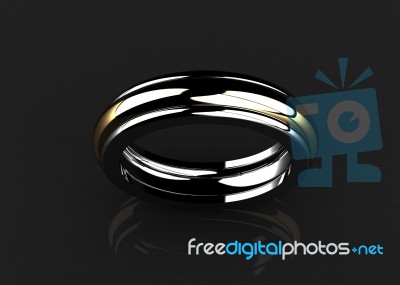 Ring On Plain Background Stock Image