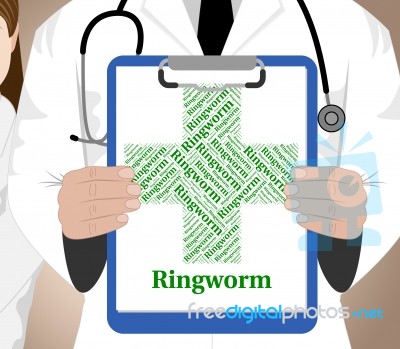 Ringworm Word Means Poor Health And Afflictions Stock Image