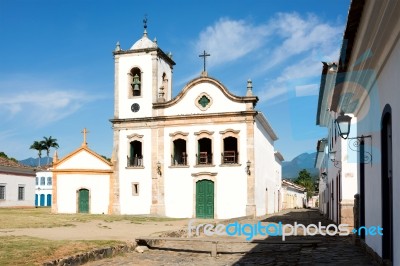 Rio De Janeiro, February, 15, 2016 - Church Igreja De Santa Rita… Stock Photo