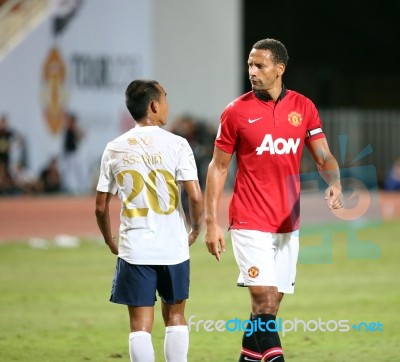 Rio Ferdinand Of Manchester United Stock Photo