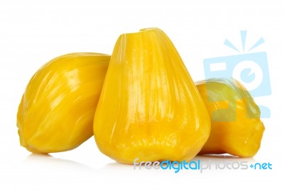 Ripe Jackfruit Isolated On White Background Stock Photo