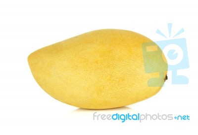 Ripe Mango Isolated On The White Background Stock Photo