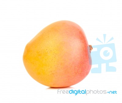 Ripe Mango Isolated On White Stock Photo