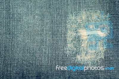 Ripped Jeans Texture Stock Photo