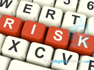 Risk Computer Keys Stock Image