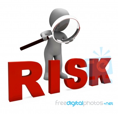 Risky Character Shows Dangerous Hazard Or Risk Stock Image