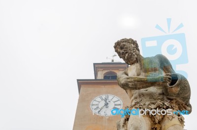 River Crostolo Statue In Reggio Emilia Stock Photo