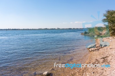 River Nile Near Luxor Stock Photo