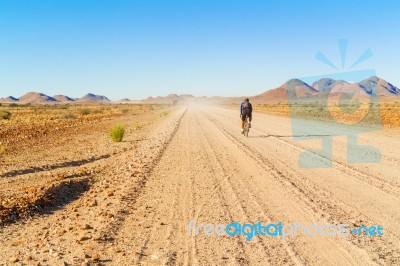 Road In The Desert In Namibia Stock Photo