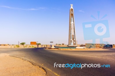 Road Monument In Sudan Stock Photo