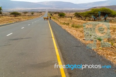 Road Number 80 To Mega In Ethiopia Stock Photo