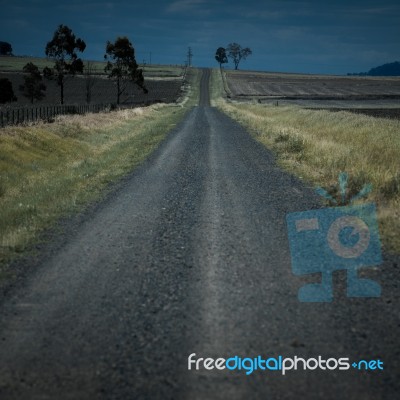 Road Out In The Countryside Stock Photo