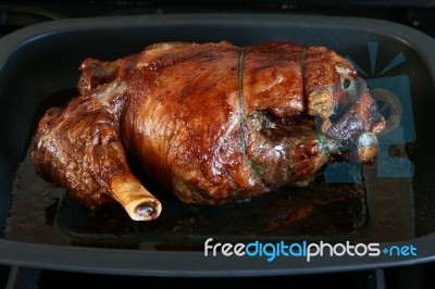 Roast Lamb Stock Photo