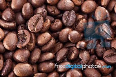 Roasted Beans Of Coffee Stock Photo