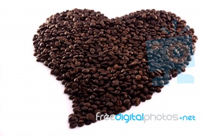 Roasted Beans Of Coffee Stock Photo