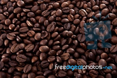 Roasted Beans Of Coffee Stock Photo