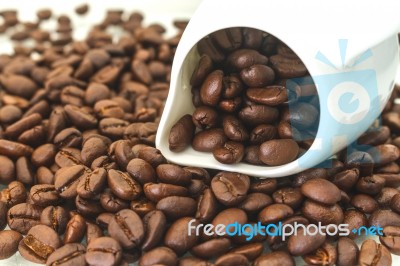 Roasted Coffee Beans Stock Photo