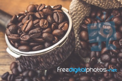 Roasted Coffee Beans Stock Photo