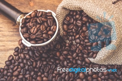 Roasted Coffee Beans Stock Photo