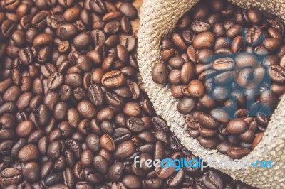 Roasted Coffee Beans Stock Photo