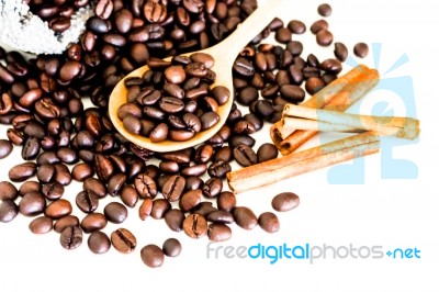 Roasted Coffee Beans Stock Photo