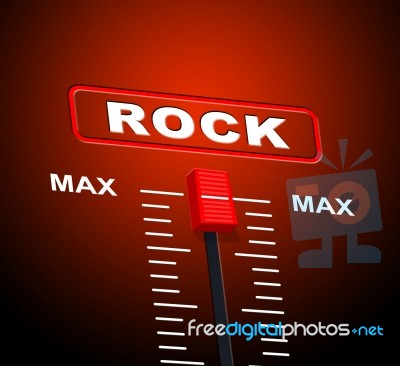 Rock And Roll Indicates Acoustic Sound And Audio Stock Image