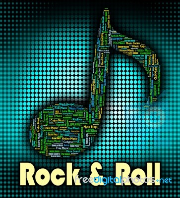 Rock And Roll Represents Sound Track And Acoustic Stock Image